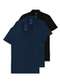 Malwee - Kit com 3 Camisetas Polo Masculina Malwee 1000004430 Marinho-Preto - variação: Marinho-Preto