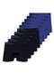 Lupo - Kit com 10 Cuecas Boxer Lupo 436-002 Preto-Azul-Nautico - variação: Preto-Azul-Nautico