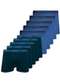Lupo - Kit com 10 Cuecas Boxer Lupo 523-003 Marinho - variação: Marinho-Azul