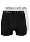 Zorba - Kit com 2 Cuecas Boxer com Abertura Zorba 848 Branco - variação: Preto-Branco
