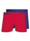 Lupo - Kit com 2 Cuecas Boxer Lupo 436-002 Preto - variação: Vermelho-Azul-Nautico