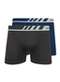 Lupo - Kit com 2 Cuecas Boxer Lupo 671-002 Marinho-Azul-Claro - variação: Grafite-Marinho