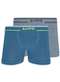 Lupo - Kit com 2 Cuecas Boxer Lupo 733-004 Marinho - variação: Azul-Cinza