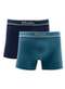 Mash - Kit com 2 Cuecas Boxer Mash 711.17 Az03-Azul-Marinho - variação: Az03-Azul-Marinho