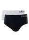 Mash - Kit com 2 Cuecas Slip Mash 711.03 Br00-Branco-Preto - variação: Br00-Branco-Preto