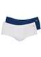 Zorba - Kit com 2 Cuecas Slip Zorba com Abertura 185 Marinho-Denin - variação: Branco-Marinho