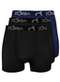 Zorba - Kit com 3 Cuecas Boxer com Abertura Zorba 848 Chumbo-Branco - variação: Preto-Marinho