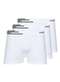 Lupo - Kit com 3 Cuecas Boxer Lupo 436-002 Branco-Preto - variação: Branco