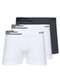 Lupo - Kit com 3 Cuecas Boxer Lupo 436-002 Branco-Preto - variação: Branco-Grafite