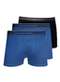 Lupo - Kit com 3 Cuecas Boxer Lupo 523-003 Branco-Azul - variação: Azul-Preto