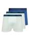 Lupo - Kit com 3 Cuecas Boxer Lupo 523-003 Branco-Azul - variação: Branco-Azul