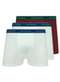Lupo - Kit com 3 Cuecas Boxer Lupo 523-003 Branco-Azul - variação: Branco-Marsala
