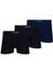Lupo - Kit com 3 Cuecas Boxer Lupo 661-001 9990-Preta - variação: Preto-Marinho