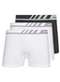 Lupo - Kit com 3 Cuecas Boxer Lupo 671-002 Grafite-Marinho - variação: Branco-Grafite