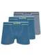 Lupo - Kit com 3 Cuecas Boxer Lupo 733-004 Preto-Mescla-Marinho - variação: Azul-Cinza