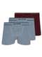 Lupo - Kit com 3 Cuecas Boxer Lupo 733-004 Preto-Mescla-Marinho - variação: Cinza-Marsala
