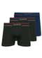 Lupo - Kit com 3 Cuecas Boxer Lupo 733-004 Preto-Mescla-Marinho - variação: Preto-Mescla-Marinho