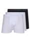 Lupo - Kit com 3 Cuecas Boxer Lupo 784-017 Branco-Azul - variação: Branco-Preto