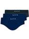 Lupo - Kit com 3 Cuecas Slip Lupo 681-001 Branco - variação: Grafite-Marinho