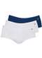 Zorba - Kit com 3 Cuecas Slip Zorba com Abertura 185 Branco-Grafite - variação: Branco-Marinho