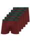 Lupo - Kit com 6 Cuecas Boxer Lupo 523-003 Branco - variação: Marsala