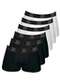 Zorba - Kit com 6 Cuecas Boxer Zorba 717 Preto-Branco - variação: Preto-Branco