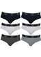Zorba - Kit com 6 Cuecas Zorba Slip 0716-1 Branco - variação: Multicores