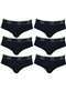Zorba - Kit com 6 Cuecas Zorba Slip 0716-1 Branco - variação: Preto