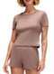 Hering - Pijama Feminino Curto Hering 7cxx Kss-Rosa-Claro - variação: hmv-marrom-médio