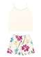 Malwee - Pijama Feminino Curto Malwee 1000133171 01739-Off-White-Floral - variação: 01739-Off-White-Floral