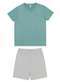 Malwee - Pijama Masculino Curto Malwee 1000133216 00004-Preto-Cinza - variação: 02340-Azul