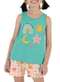 Malwee - Pijama Infantil Menina Curto Malwee 1000131878 01274-Rosa - variação: 02384-Verde-Laranja