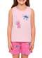 Malwee - Pijama Infantil Menina Curto Malwee 1000132346 01739-Off-White-Azul - variação: 01274-Rosa