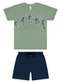 Malwee - Pijama Infantil Menino Curto Malwee 1000130591 01631-Azul - variação: 03956-Verde-Azul