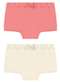 Malwee - Kit com 2 Calcinhas Infantil Malwee 1000111502 D020w-Pink-Cinza - variação: D020u-Rosa-Off-White