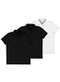 Malwee - Kit com 3 Camisetas Polo Infantil Menino Malwee 1000111119 Preto-Marinho - variação: Preto-Branco