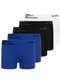 Lupo - Kit com 5 Cuecas Infantil Boxer Lupinho 132-002 Azul-Preto-Branco - variação: Azul-Preto-Branco