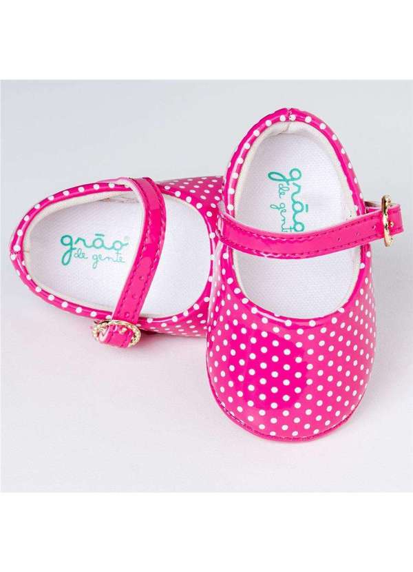 Sapatinho Bebê Menina Pink Petit Poá Tam 16 Grão de Gente Rosa - Grao de  Gente