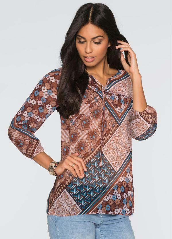 Bata Estampa �tnica (Bordo)