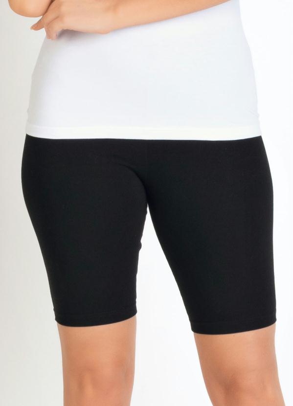 Bermuda Ciclista (Preta) com El�stico na Cintura