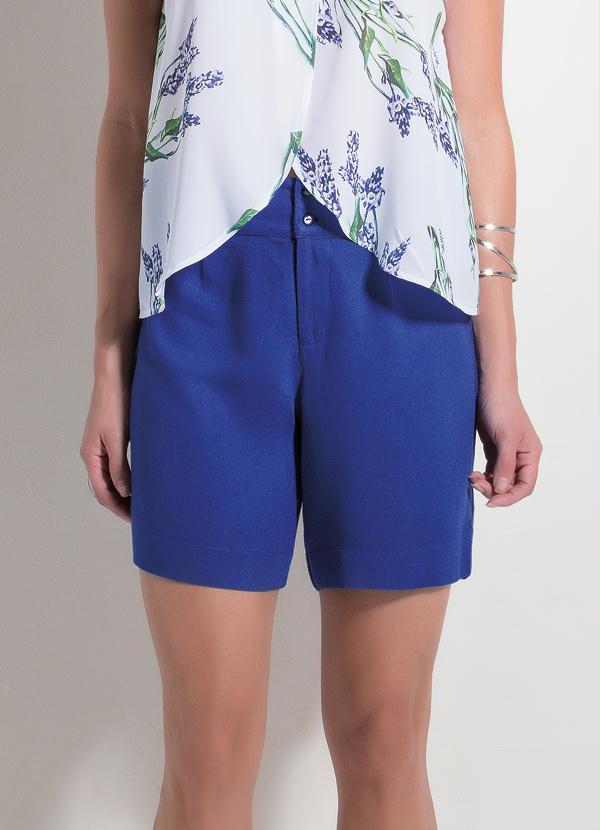 short azul royal feminino