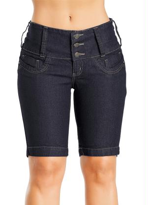 bermuda jeans comprida feminina