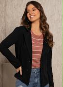 Blazer Preto com Bolso Decorativo