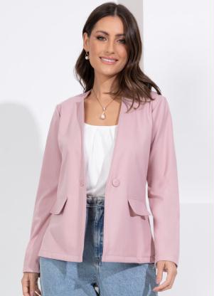 Blazer (Rosa) com Bot�es Forrados