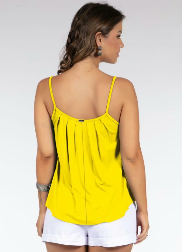 blusa de alcinha amarela