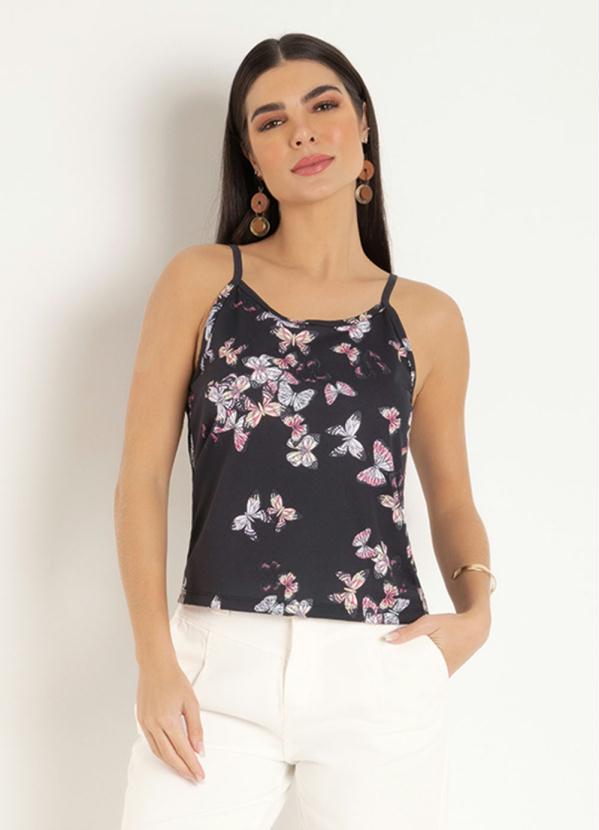 Blusa de Alças (Borboleta Preta) Blusa de Alças (Borboleta Preta)