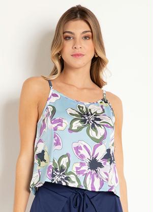 Blusa de Alças (Floral Azul) Blusa de Alças (Floral Azul)