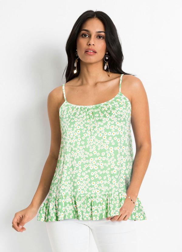 Blusa de Alcinha (Floral Verde)