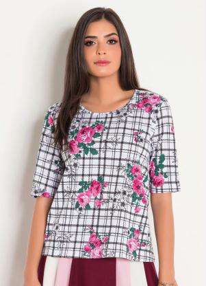 Blusa (Floral e Xadrez) Moda Evang�lica