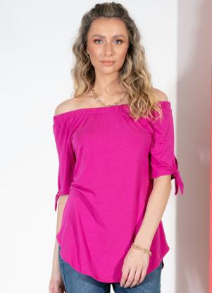 Blusa (Magenta) Ombro a Ombro Alongada